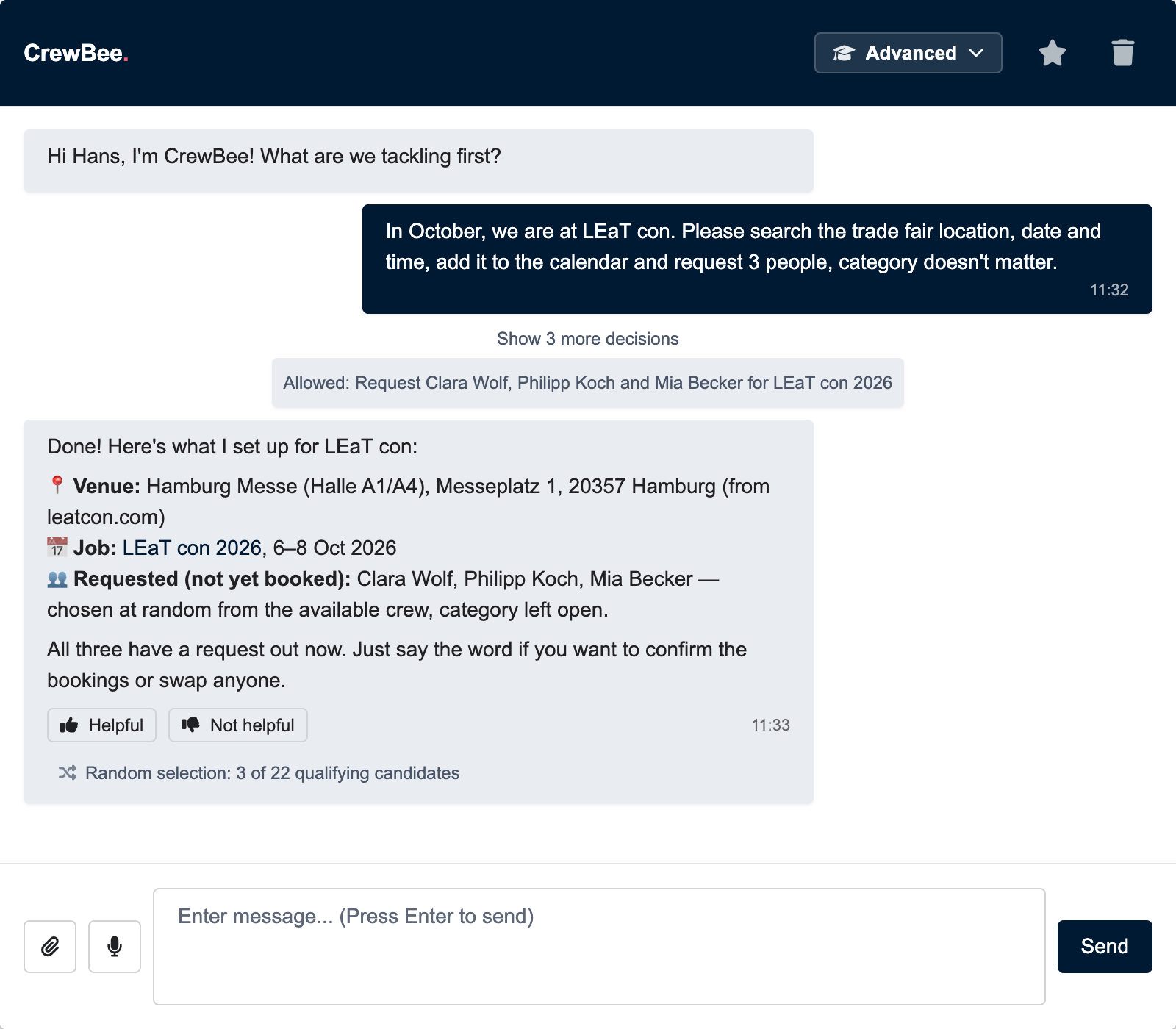 handle multi-step tasks easily with CrewBee